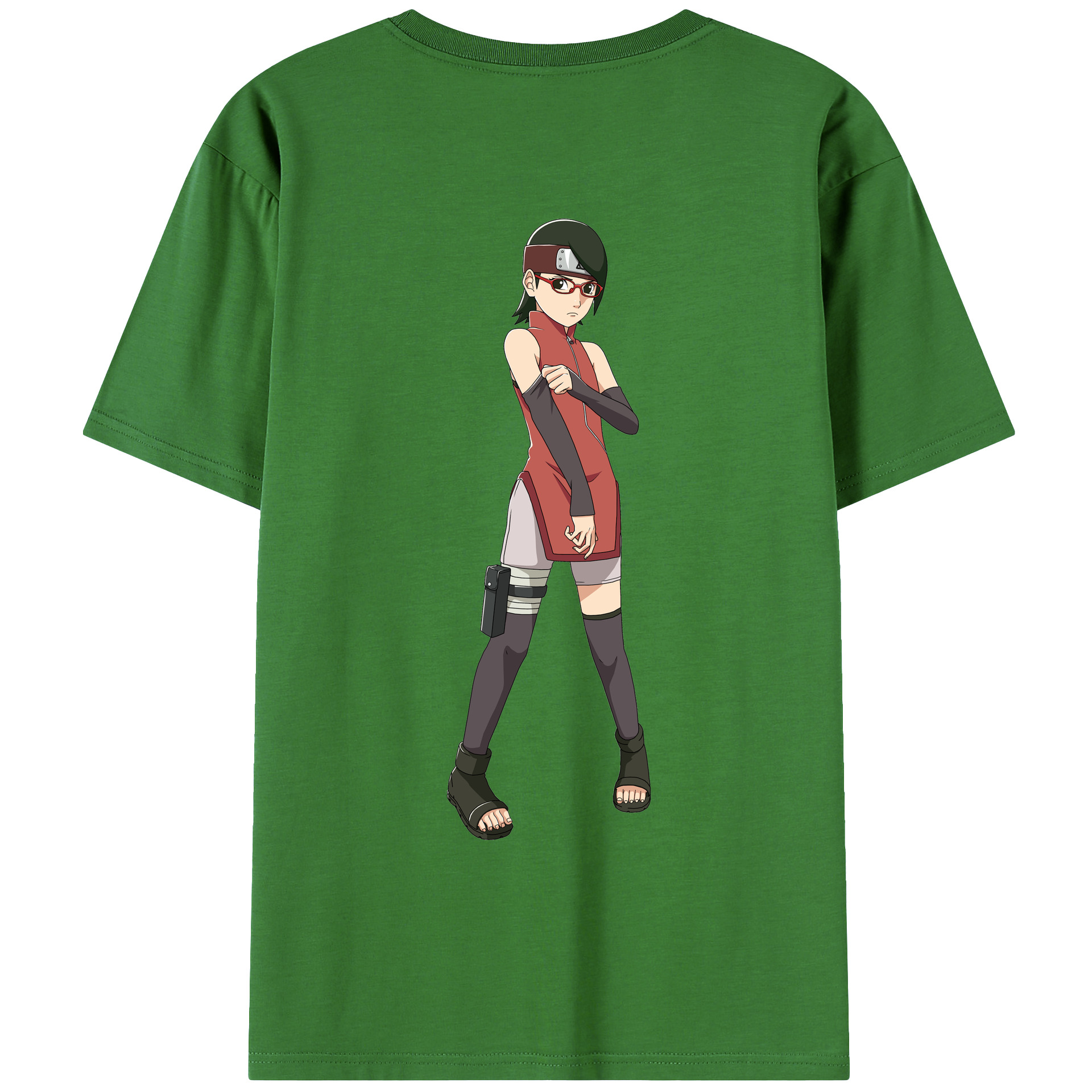 （画像用） NARUTO -ナルト- うちは サラダ Uchiha Sarada レディース半袖Tシャツ(バックプリント)